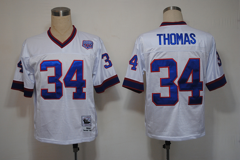 Men's Buffalo Bills Thurman Thomas Mitchell & Ness White Legacy Jersey